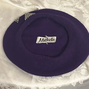 Purple Beret with design